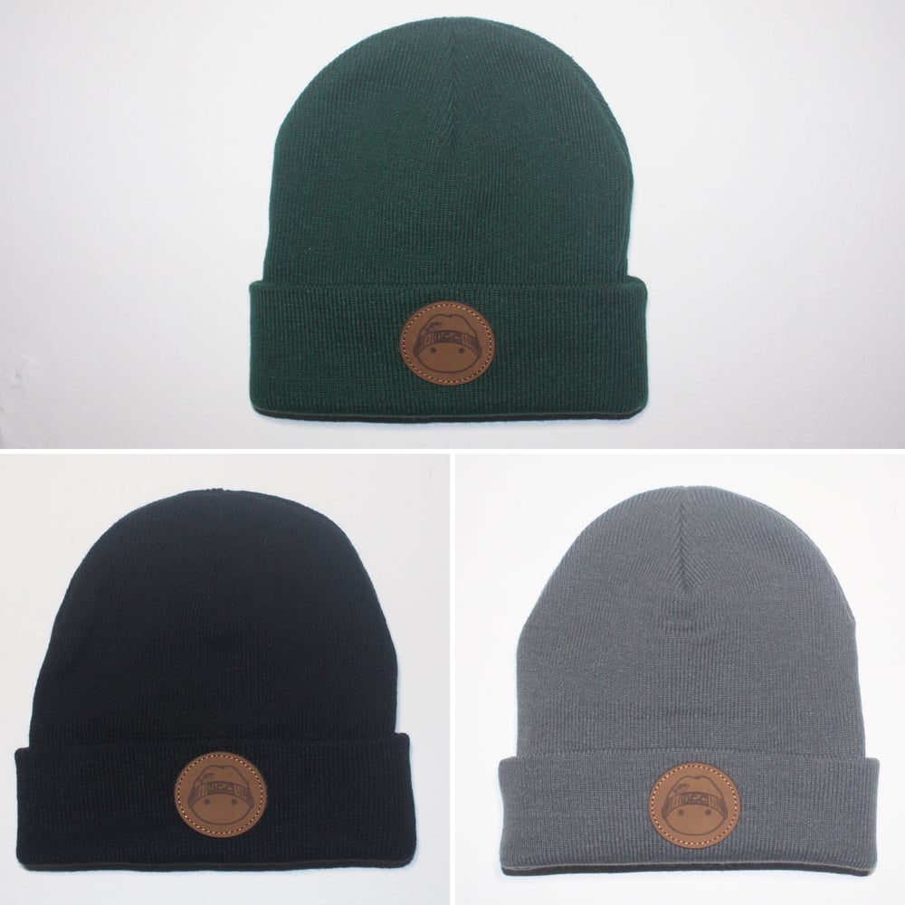 Leather Logo Beanies | Urban Carp Collective