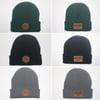 Leather Logo Beanies