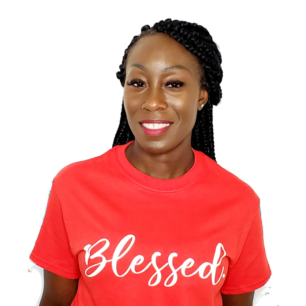 Image of Red & White Signature Blessed Tee