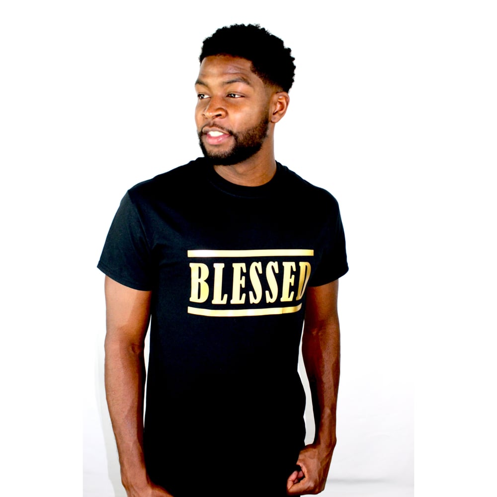 Image of Black & Gold Classic Blessed Tee