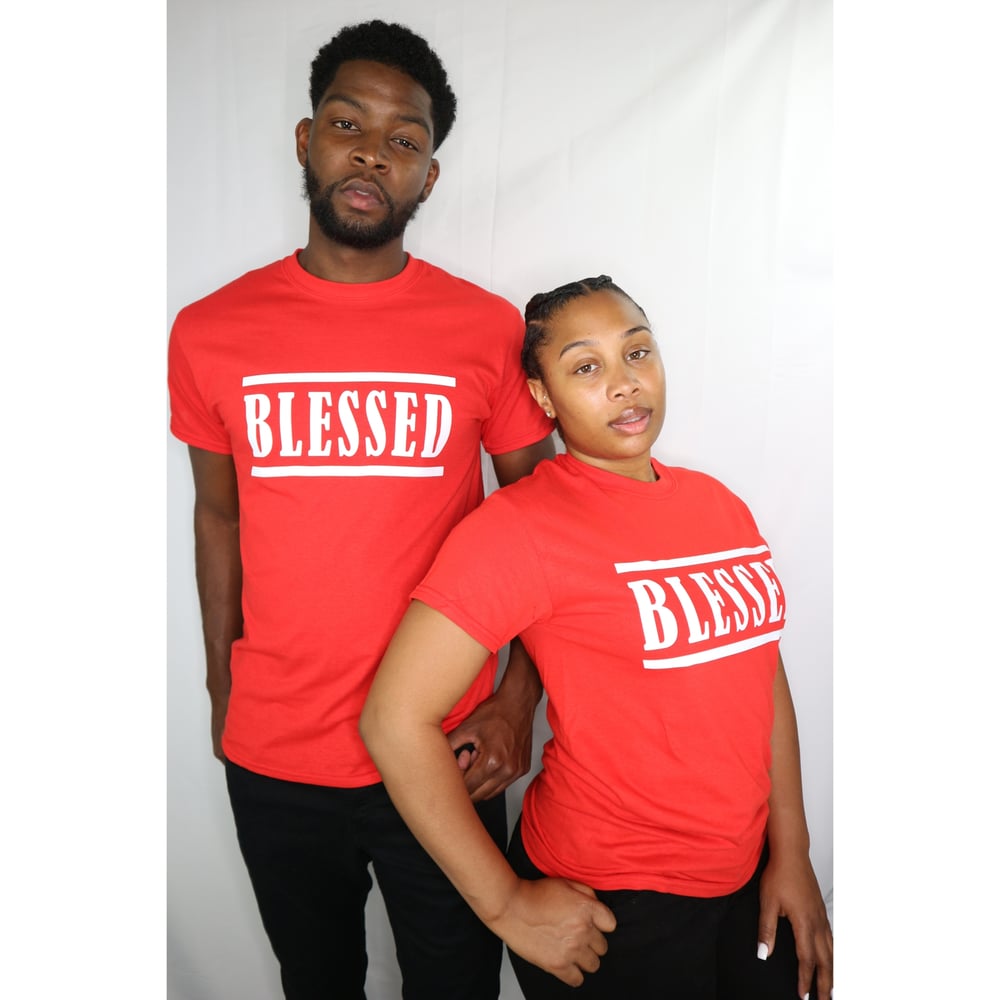 Image of Red & White Classic Blessed Tee