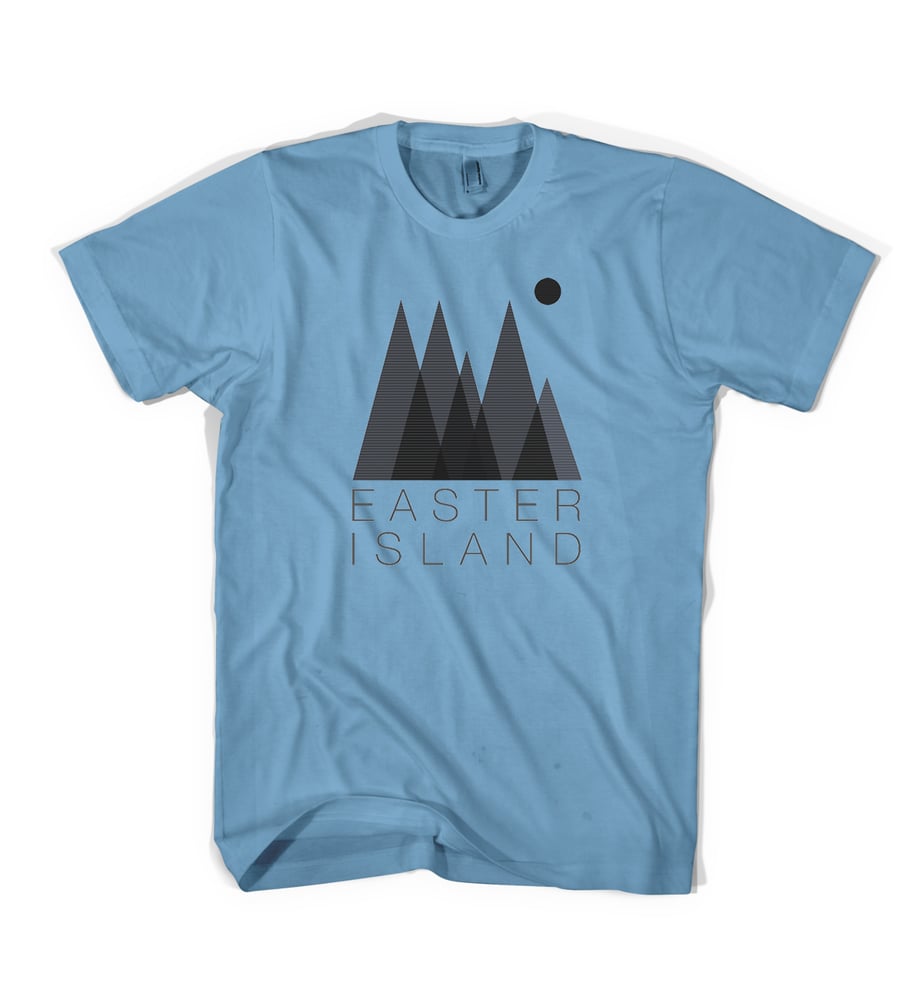 Image of Easter Island "Forest" Tee - Steel Blue