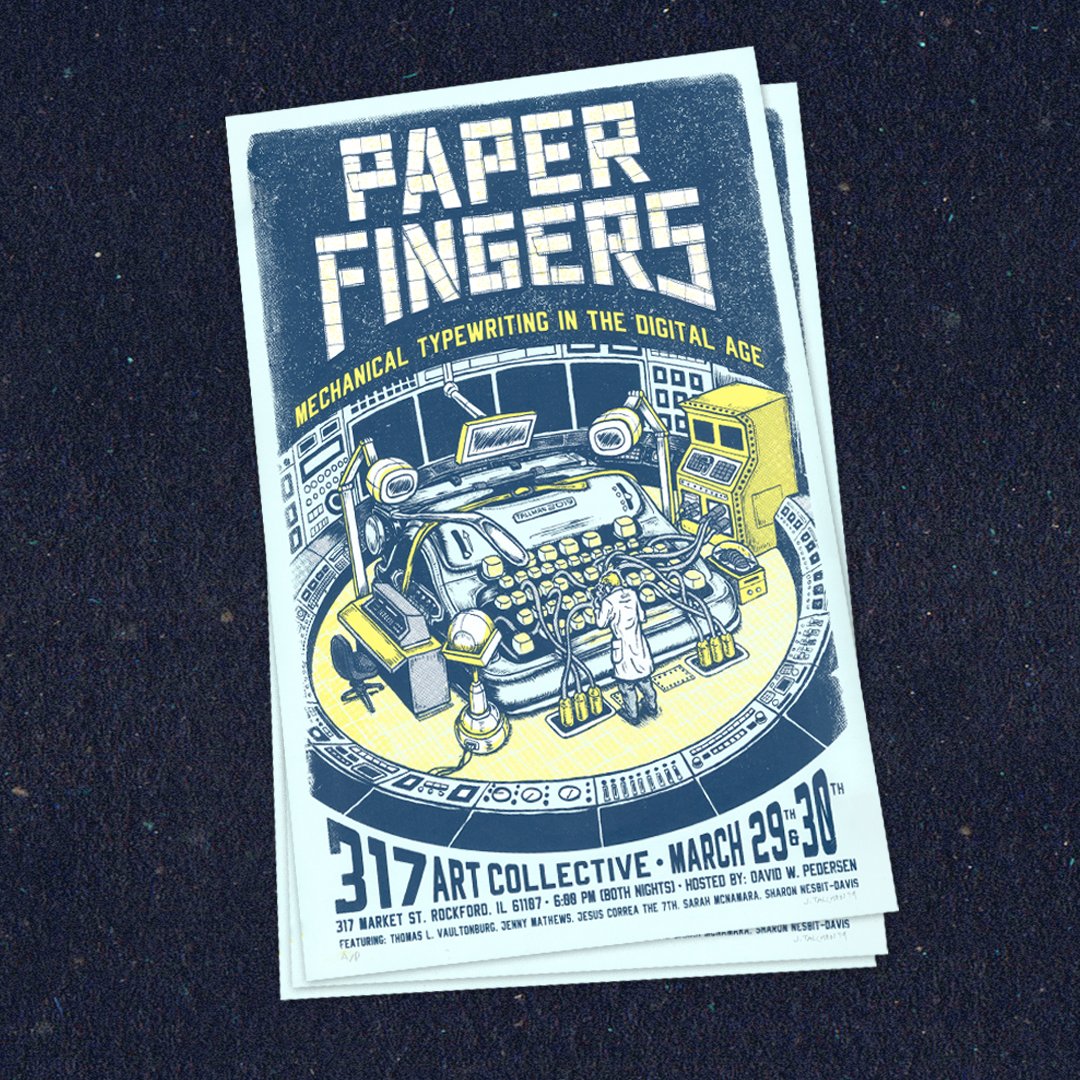 Paper Fingers - Typewriter poster