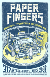 Image 1 of Paper Fingers - Typewriter poster