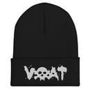 Image 3 of (click for color options)VOAT WHITE SKULLTEXT Beanie
