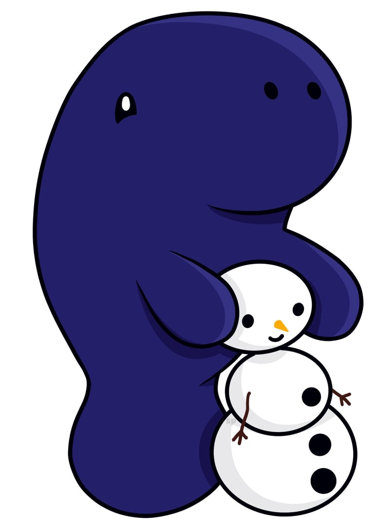 Midnight Manatee Sticker Image 3