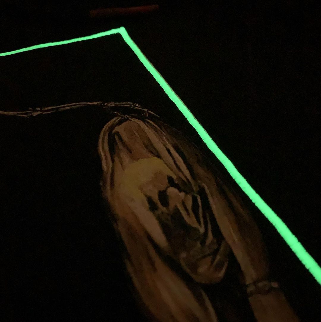 Image of Skeleton - HEAT REACTIVE BOX LOGO "ARTIST" glow in the dark