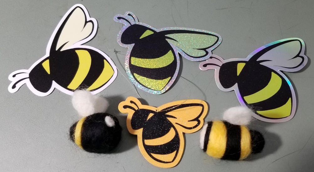 Glitter Bumblebee sticker
