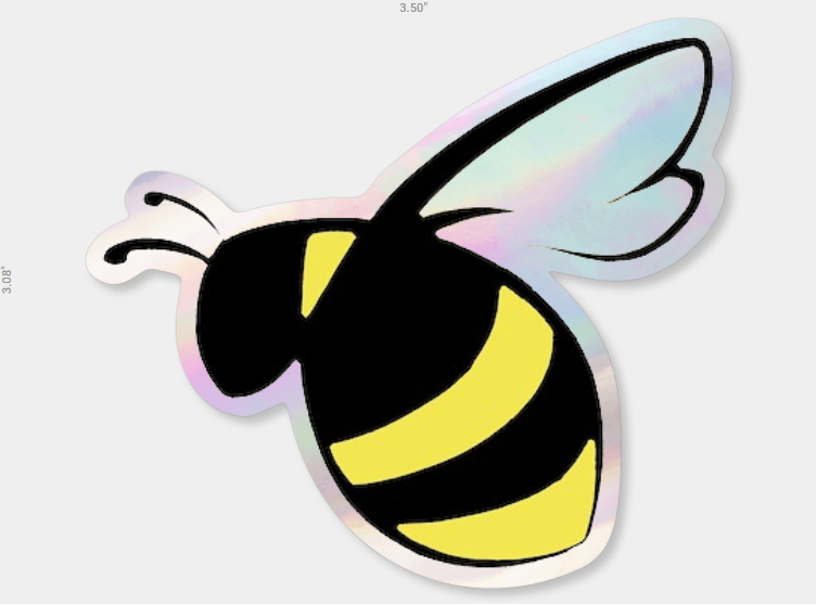 Holigraphic Bumblebee sticker