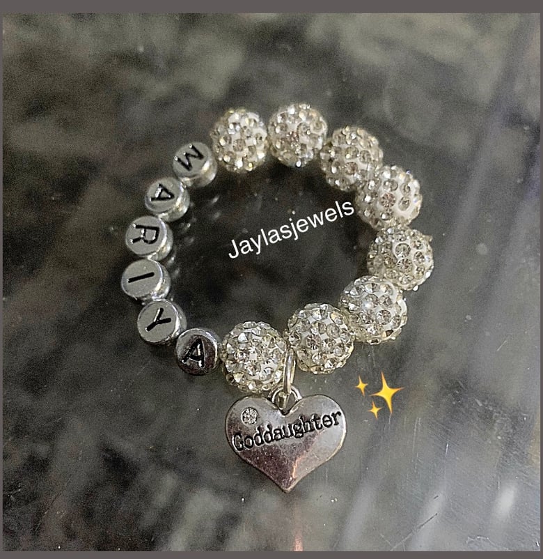Image of Goddaughter name bracelet