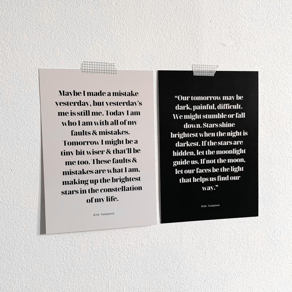 Image of namjoon UN speech prints