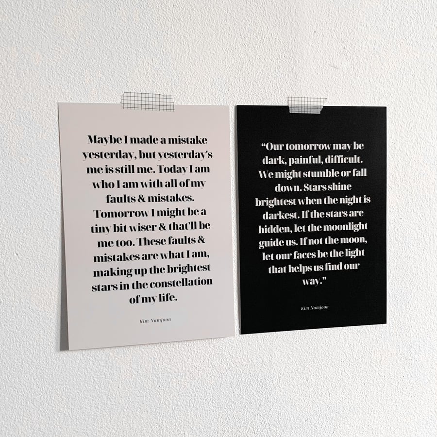 Image of namjoon UN speech prints