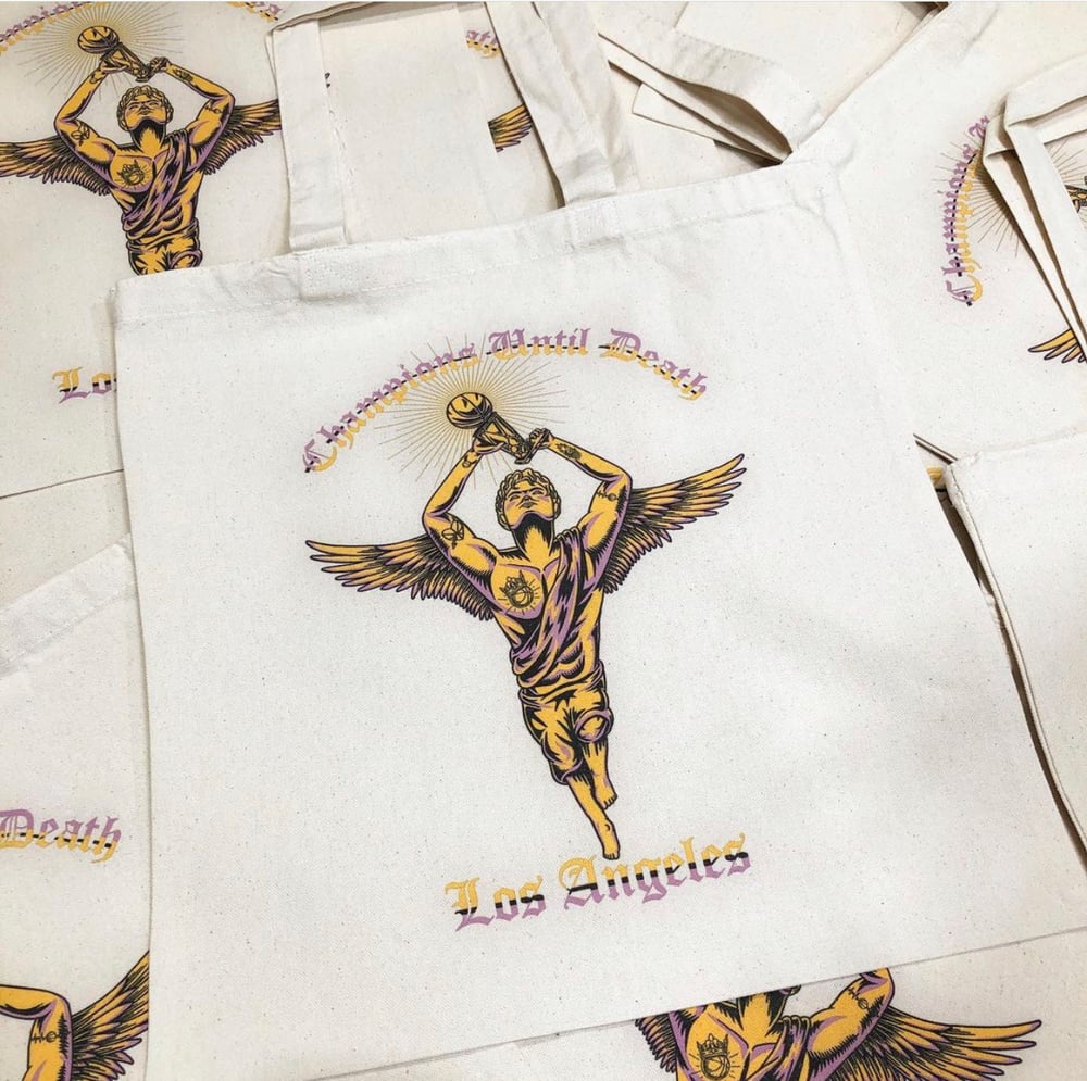 Championship tote bags