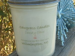 Image of Candy Cane - 8oz Soy Wax Candle Scented with Essential Oils