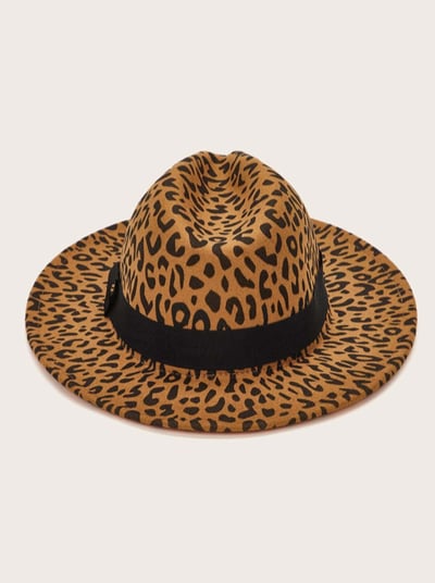 Image of Leopard Fedora Hat