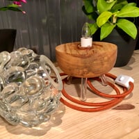 Image 3 of Tripod Blob Lamp w/ Orange Mini Tweed Cord