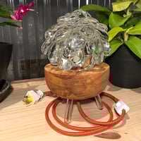 Image 2 of Tripod Blob Lamp w/ Orange Mini Tweed Cord