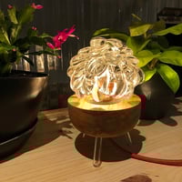 Image 1 of Tripod Blob Lamp w/ Orange Mini Tweed Cord