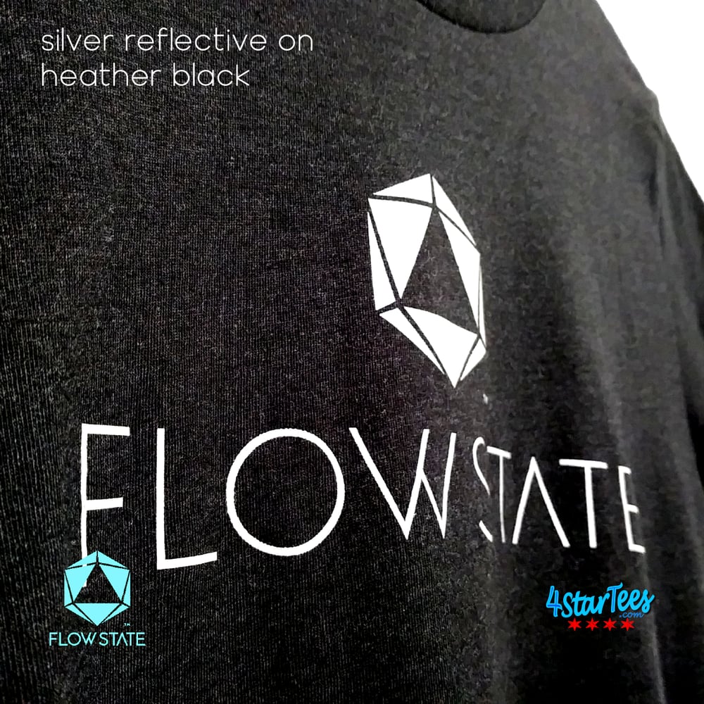 Image of FLOW STATE Reflective Athleisure Tee - Heather Charcoal