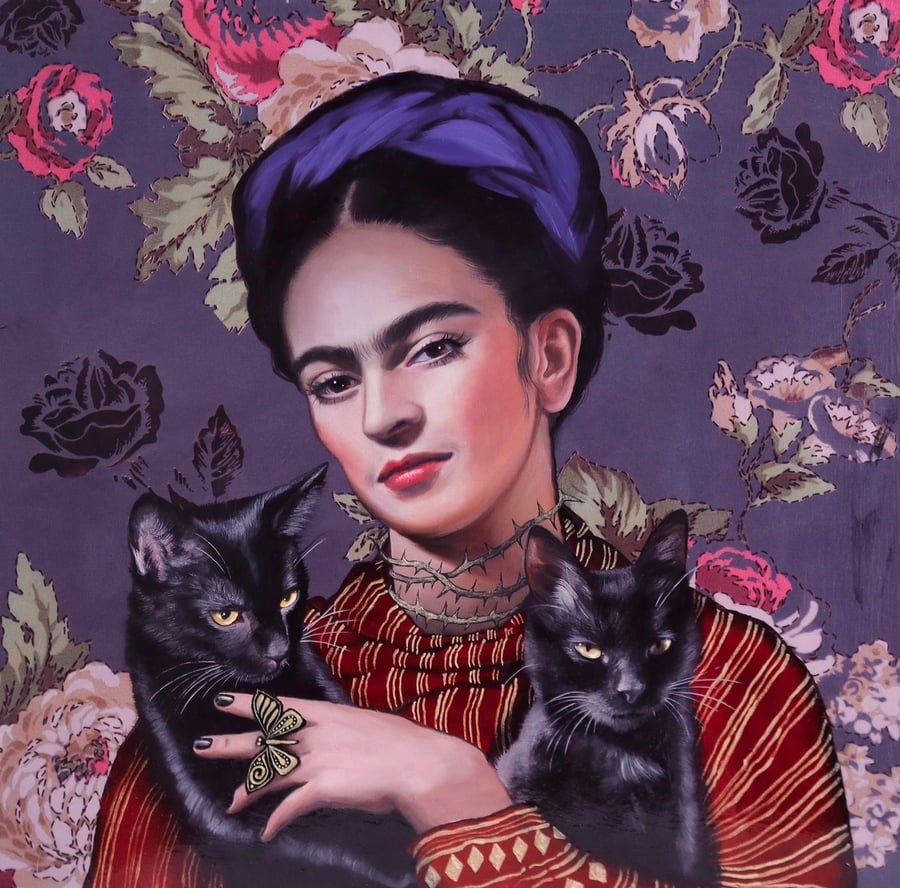 Image of “Frida’ Familiars” Limited and Open edition print  
