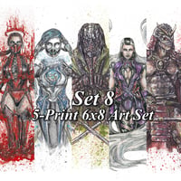 Image 1 of 5-Print Set Mortal Kombat 6x8 Signed Art Print Set 8
