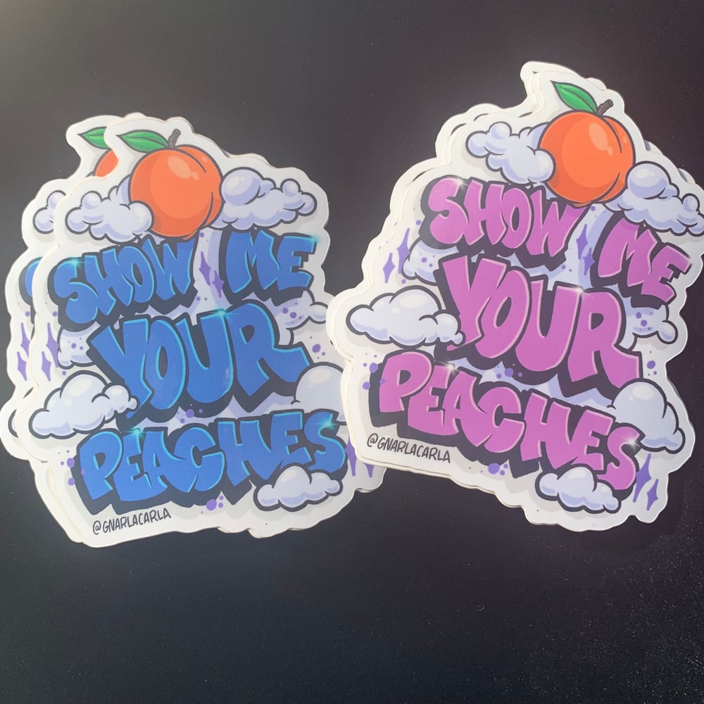 Show me your peaches Sticker