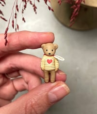 Image 5 of MINIATURE CERAMIC DORIMU TEDDY BEAR SCULPTURE