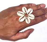 Image 1 of Cowry Flower Ring - Adjustable
