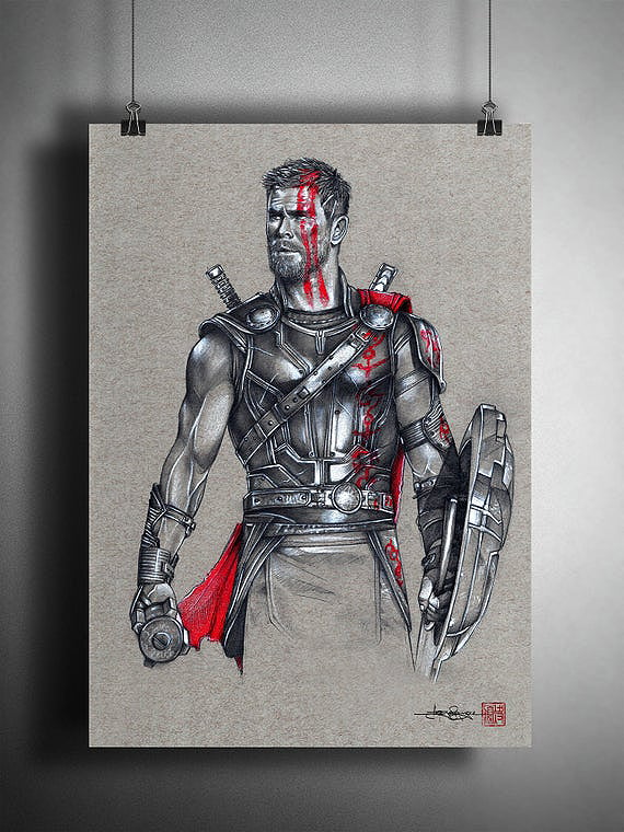 THOR, took about 4-5 hrs ( PENCIL SKETCH ) : r/painting