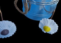 Image 3 of 4" Fused Glass Coneflower Stake