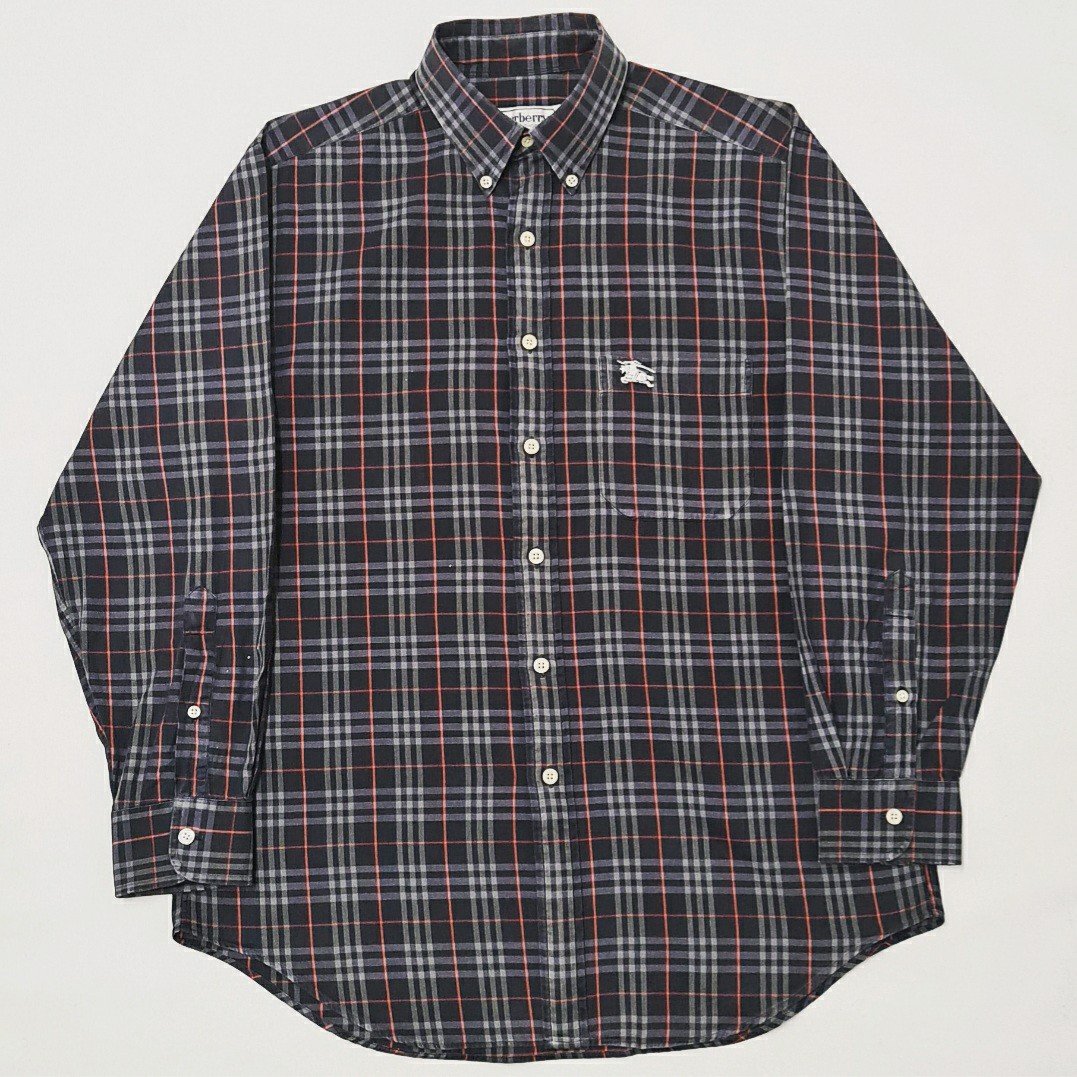 vintage burberry nova check shirt