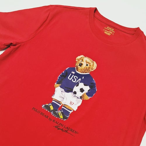 Image of Ralph Lauren Polo Bear "Footballer" T-shirt /  Small
