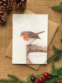Image 1 of 'Winter Robin' Greetings Card