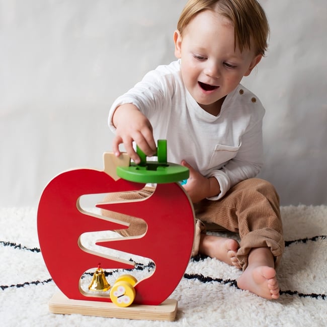 Petit Collage Apple Run Wooden Play Set 