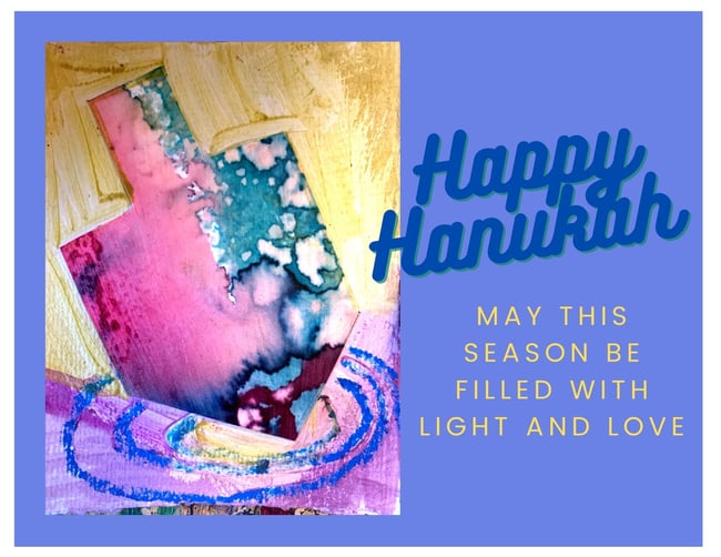 Hanukah Candy Tin with Hanukah Card