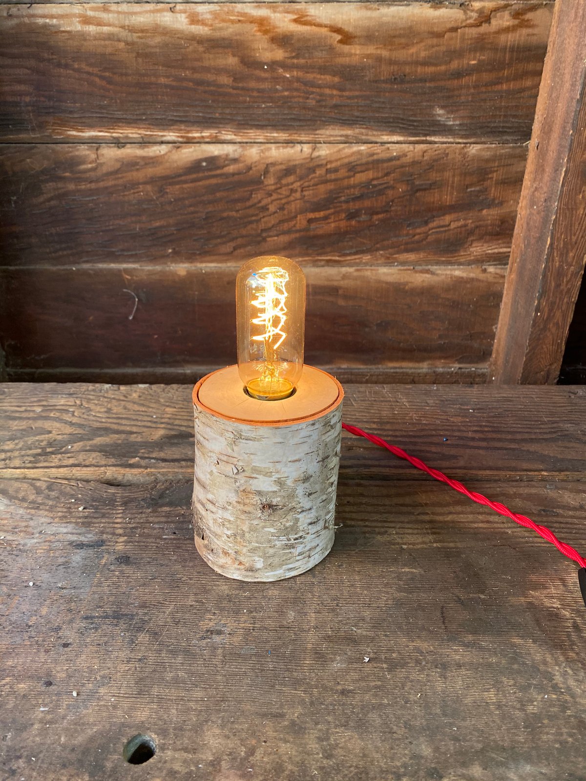 Image of Birch wood Lamp #2 