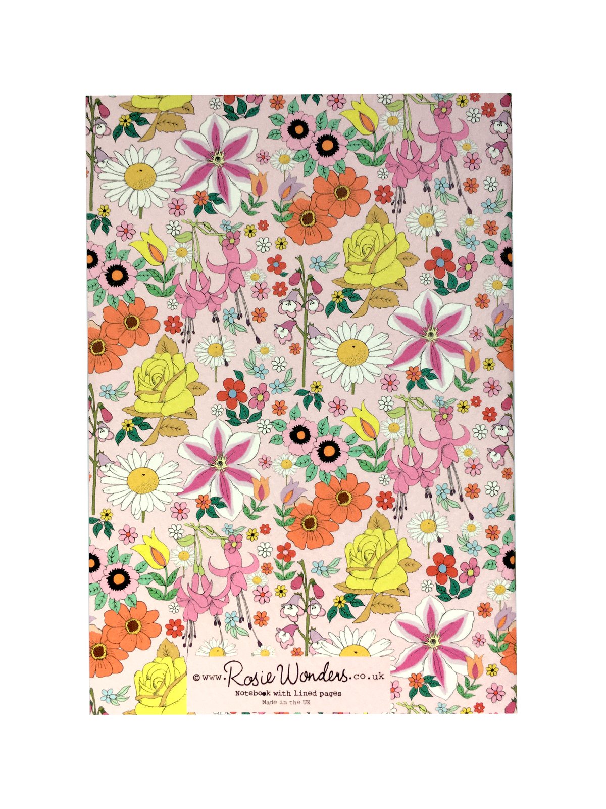 Floral Pattern A6 Lined Notebook