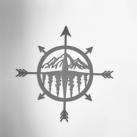 Image 1 of Compass with Mountain Scene