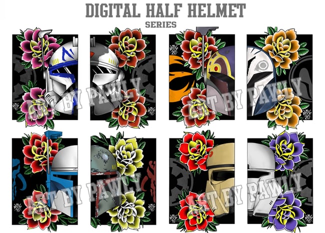 HALF HELMET PRINT SERIES