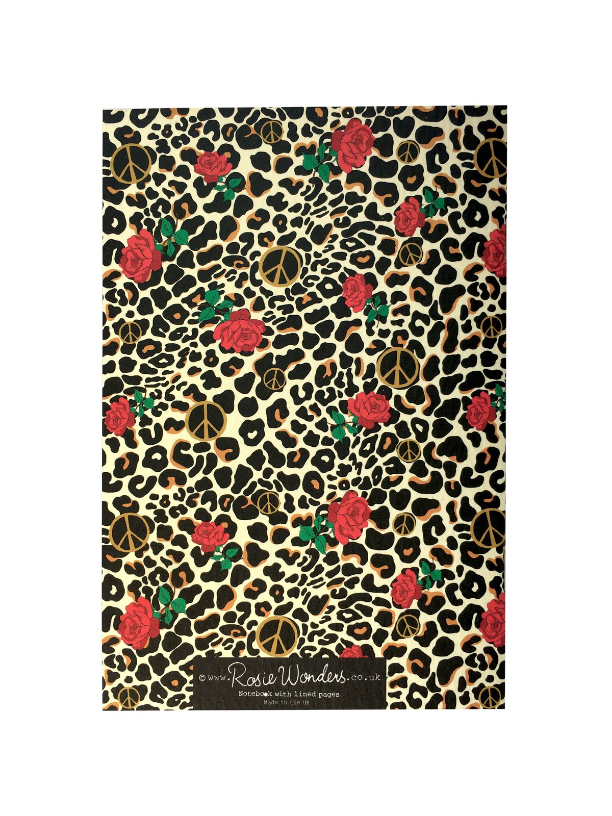 Peace Leopard Patterned A6 Notebook