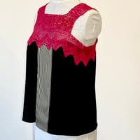 Image 1 of  Noir and Hot Pink Nixie Blouse