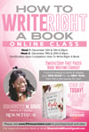 How To Write Right Online Book Class