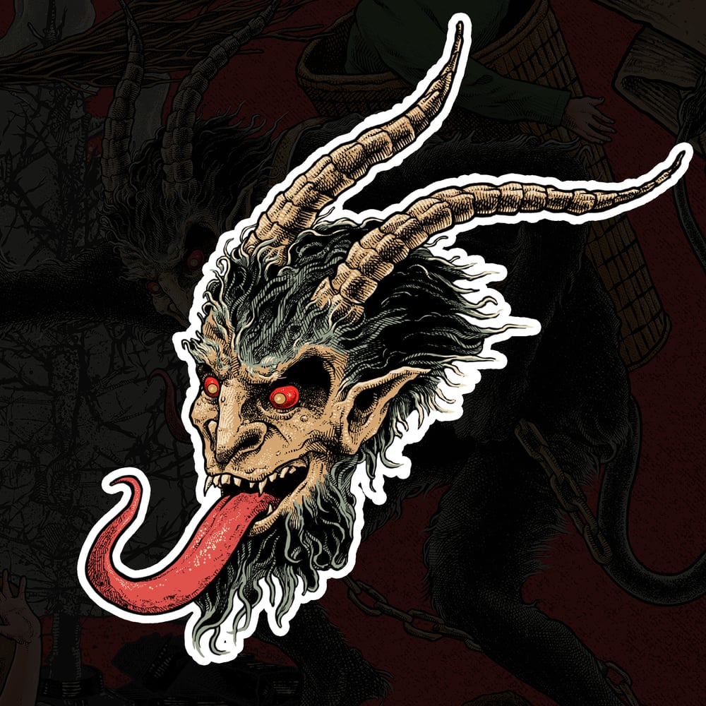 Image of Krampus Die Cut Sticker