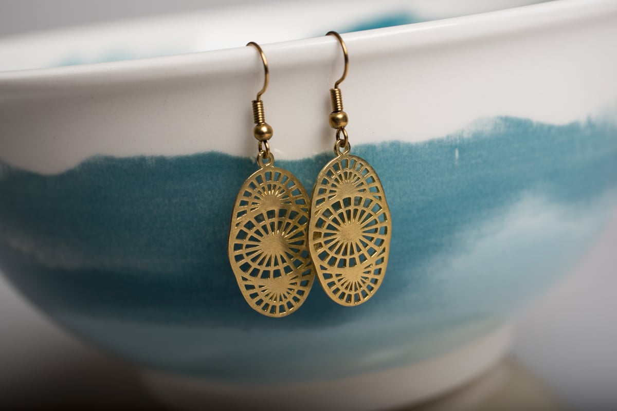 Image of Fancy Brass earrings