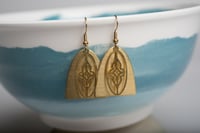 Image 1 of Layered Brass Earrings