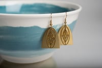 Image 2 of Layered Brass Earrings