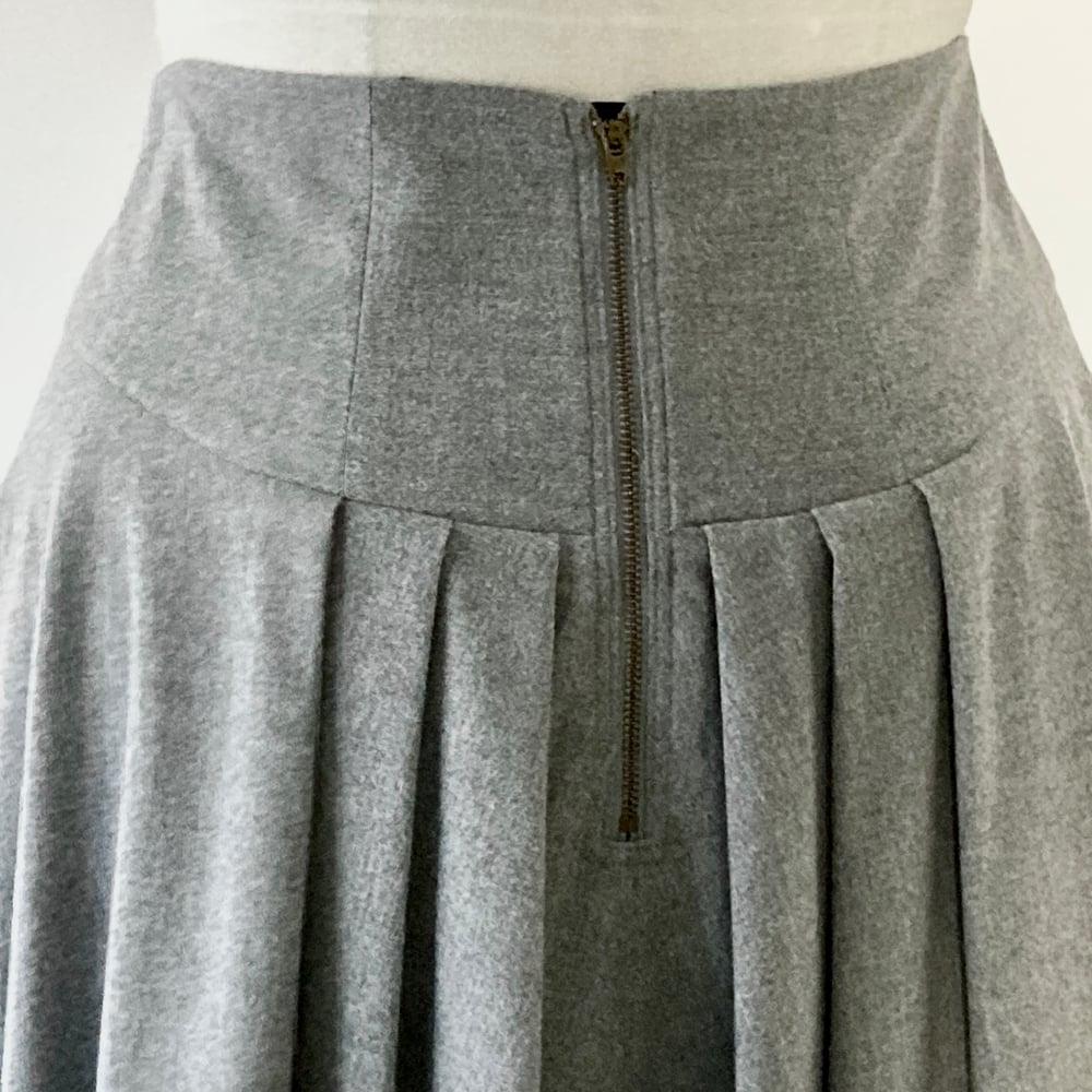 Image of Gray WOOL High Waist Suzanna Skirt