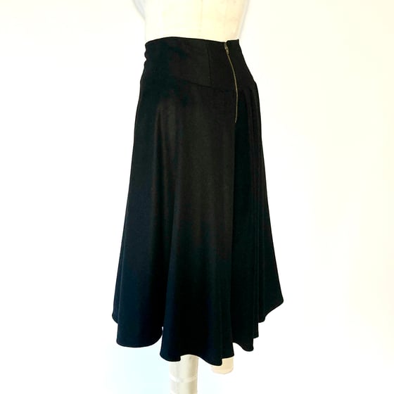 Image of Black WOOL High Waist Suzanna Skirt