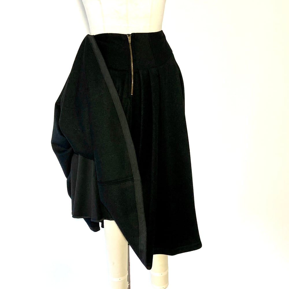 Image of Black WOOL High Waist Suzanna Skirt