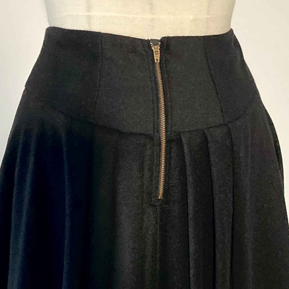 Image of Black WOOL High Waist Suzanna Skirt
